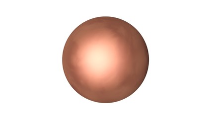 3d rendering of a shpere with structure isolated on a white background