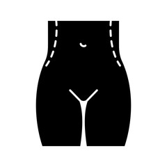 Waist correction surgery glyph icon