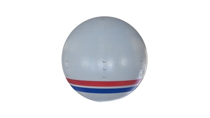 3d rendering of a shpere with structure isolated on a white background