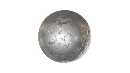 3d rendering of a shpere with structure isolated on a white background
