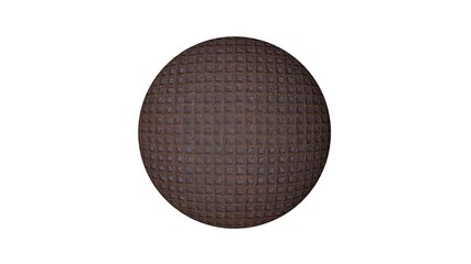 3d rendering of a shpere with structure isolated on a white background