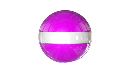 3d rendering of a shpere with structure isolated on a white background