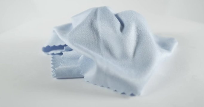 Micro fiber cloth on a turn table, glassess wiper