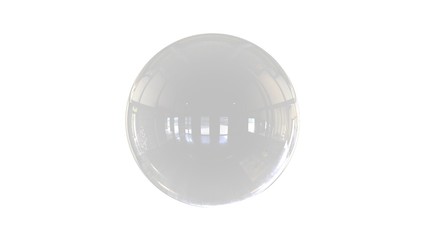 3d rendering of a shpere with structure isolated on a white background