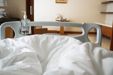 patient bed at the hospital