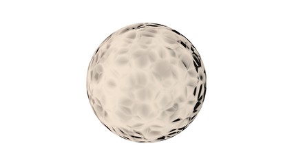 3d rendering of a shpere with structure isolated on a white background