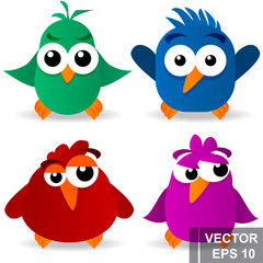 Funny bird. Cartoon style. Bright. Happy. For your design.
