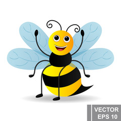 Fototapeta premium Insects. Cartoon style. Bright. Sweet. Summer. To fly. For your design.
