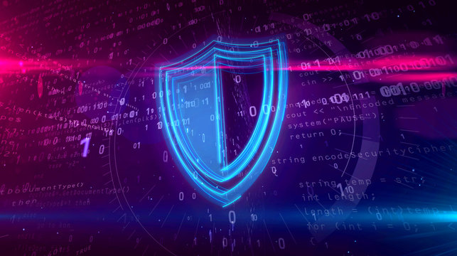 Cyber security digital concept with shield © Skórzewiak
