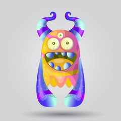 funny vector monsters for t shirt - Vector