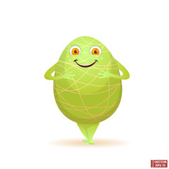 Cartoon character happy Easter egg.