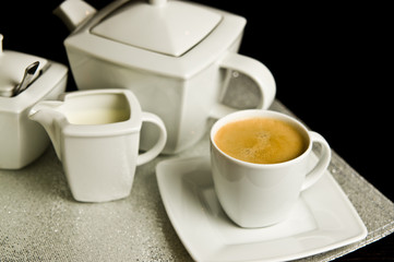 Coffee in white ceramic