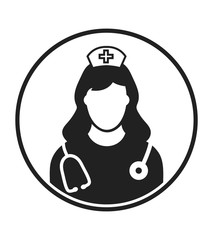 Medical Nurse Icon. Editable Vector EPS Symbol Illustration. 