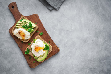 Poached Eggs and Avocado Sandwiches