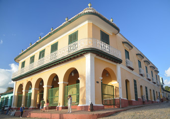 Obraz premium Edificio ubicado en el Centro Histórico de la ciudad cubana de Trinidad.