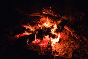 bonfire campfire night fire flame. hot energy.