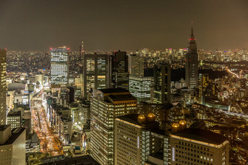 Naklejka premium Tokyo Skyline, Japan