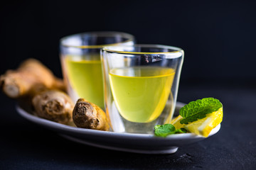 Detox drink with ginger