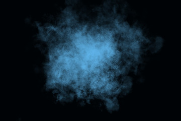 Blue dust explosion template texture background