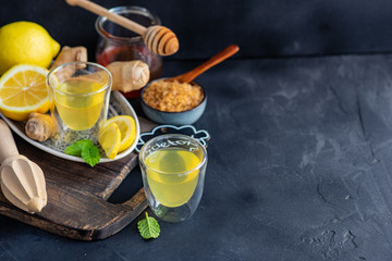 Detox drink with ginger