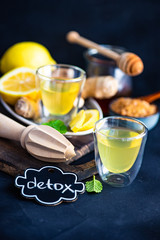Detox drink with ginger