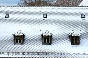 snow-covered roof