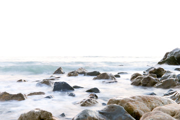 Ventura, California Harbor and beach at sunset and dusk