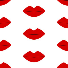Sensuality female lips seamless pattern. Vector