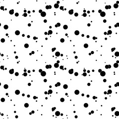 Seamless abstract background with dots, circles. Messy infinity dotted geometric pattern. Vector illustration.    