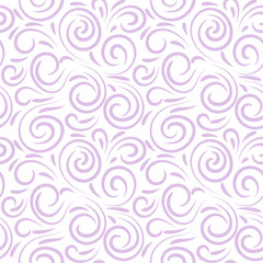 Abstract hand drawn doodle line wavy seamless pattern. Curly linear messy background. Vector illustration.  
