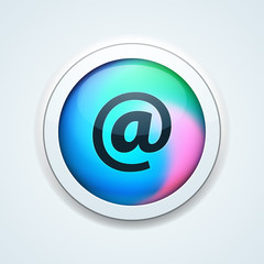 E-mail button Holographic Style illustration