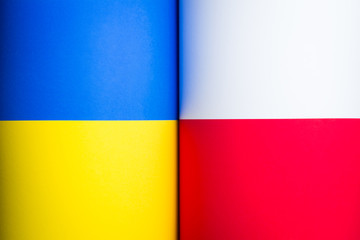 Flags of Poland and Ukraine
