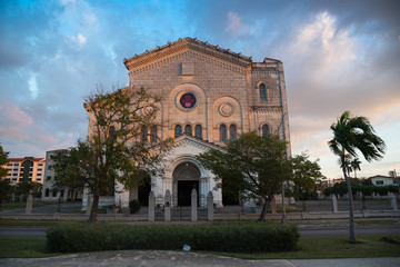Church of Jesus de Miramar in Romanesque-Byzantine style is the second largest church on the island. Havana. Cuba