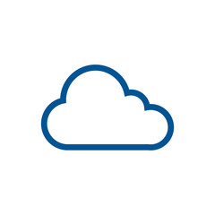 Trendy Cloud Flat Icon. Trendy vector weather or technology symbol for website design, web button, mobile app.