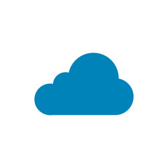 Trendy Cloud Flat Icon. Trendy vector weather or technology symbol for website design, web button, mobile app.