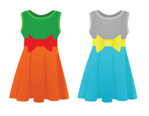 Colorful dress. vector illustration