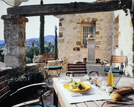 Fototapeta vegetable dish in environment of Provence