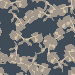 Urban camouflage of various shades of beige and blue colors