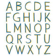 Hand-drawn alphabet. Calligraphy font. Modern brush lettering. Grunge style alphabet.