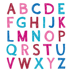 Hand-drawn alphabet. Calligraphy font. Modern brush lettering. Grunge style alphabet.