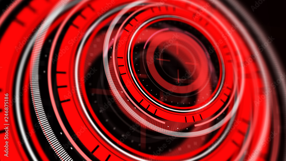 Wall mural abstract surround radar interface on mesh base.futuristic hud radar display. elements of digital dat