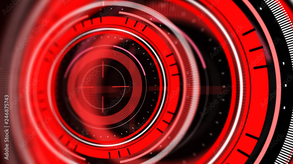 Wall mural abstract surround radar interface on mesh base.futuristic hud radar display. elements of digital dat