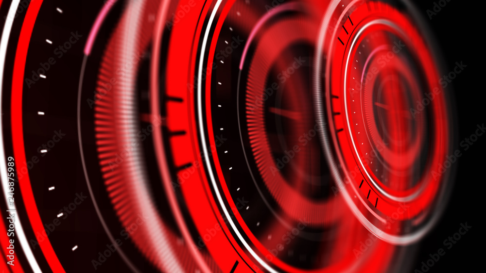 Wall mural abstract surround radar interface on mesh base.futuristic hud radar display. elements of digital dat