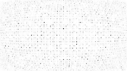 Abstract dots background. Dots pattern. Monochrome grunge dirt texture. Halftone Pop Art. Comic. Geometric small dots, wave 3d vector pattern. Template for presentation, business cards, report, fabric