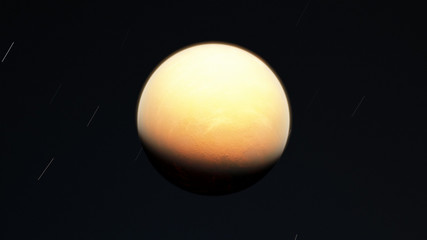 Exoplanet fire planet 3D illustration (Elements of this image furnished by NASA)