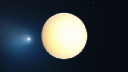 Exoplanet fire planet 3D illustration (Elements of this image furnished by NASA)