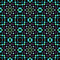Obraz premium Seamless abstract pattern background with a variety of colored circles.