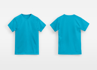 Juice Basic V-Neck T-Shirt Man unbranded azure blue