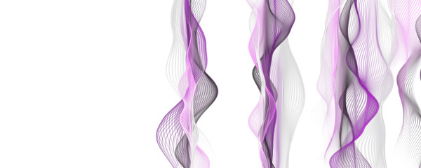 Abstract elegant romantic wave panorama background design illustration