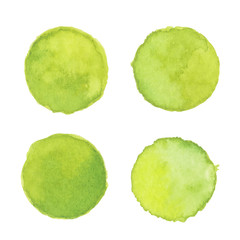 Light green watercolor stain. Vector illustration.